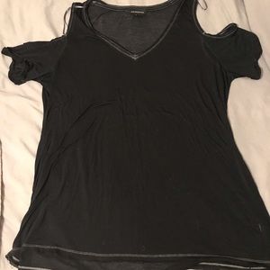 Rock and Republic sheer cold shoulder top